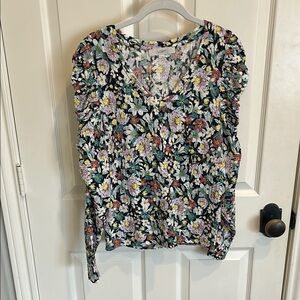 LOFT Women's Floral Print Top - Multicolor